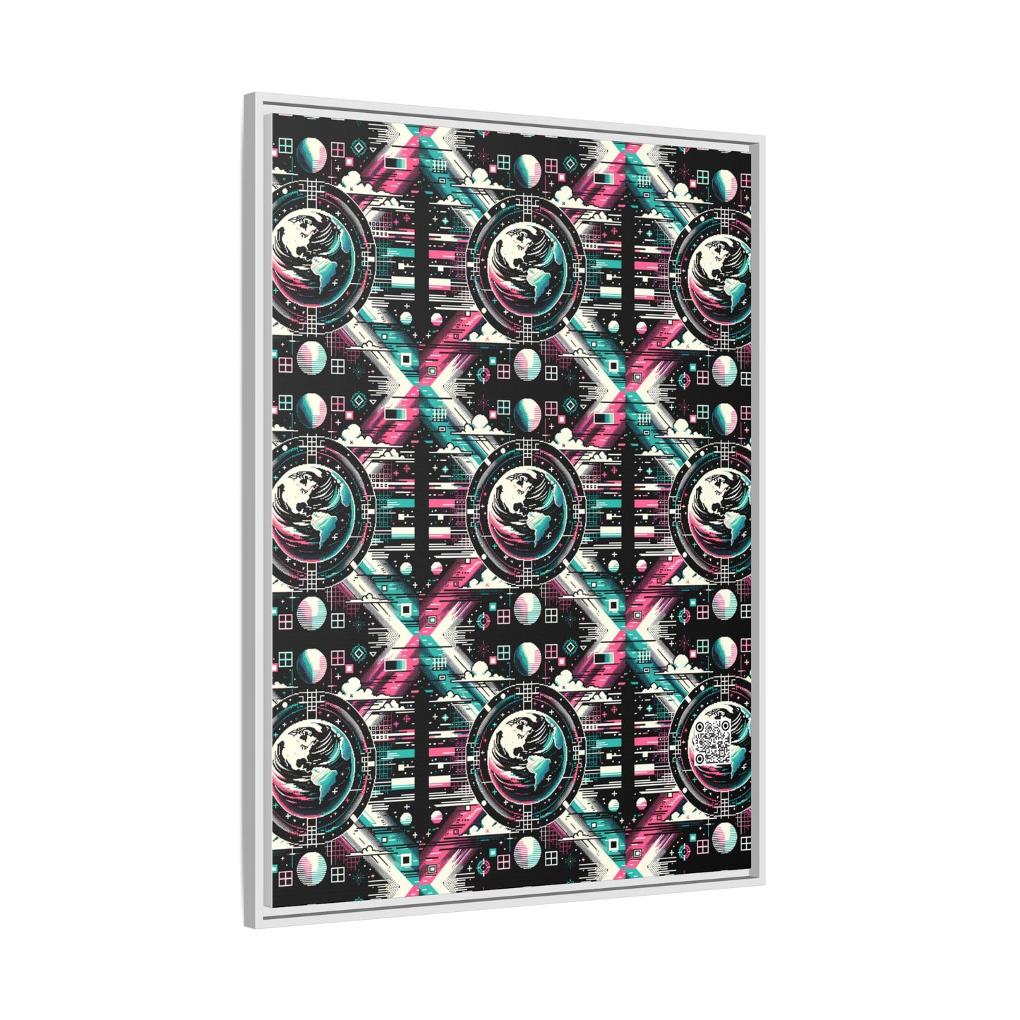 Digital Artistry Digital-native Streetwear Matte Canvas, Framed (multi-color) - 8404 Design-62 A