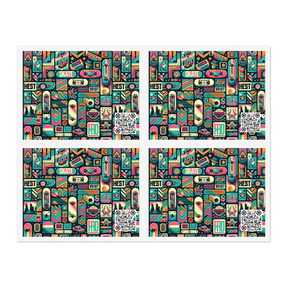 Skate Culture Revival Urban Retro Cool Sticker Sheets - 8404 Design-61