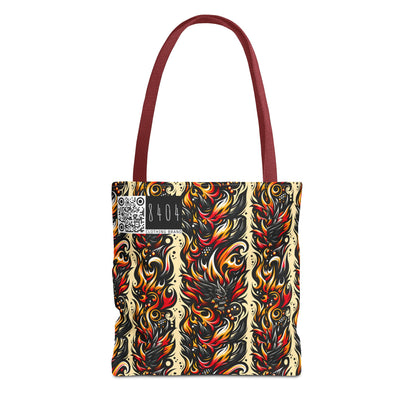 Flame Graphics Maximalist Streetwear Tote Bag - 8404 Design-65