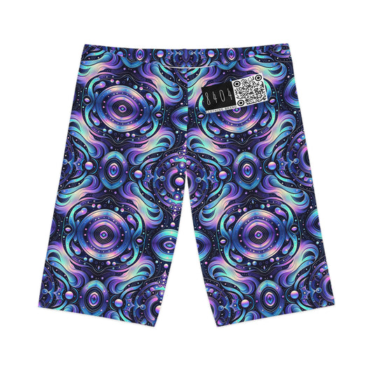 Iridescent Tech Fusion Tech-Forward Streetwear Women's Bike Shorts - 8404 Design-62