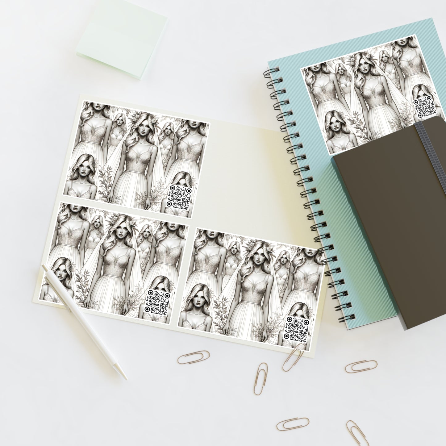 Chic Bridal Minimalism Modern Romantic Sticker Sheet - 8404 Design-58