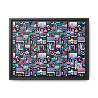 Digital Rebellion Youthful Streetwear with a Rebellious Digital Twist Matte Canvas, Framed (multi-color) - 8404 Design-71 A