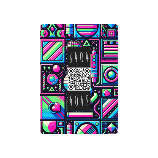 Neon Retro Revival Retro Futurism Poker Playing Cards - 8404 Design-71 B