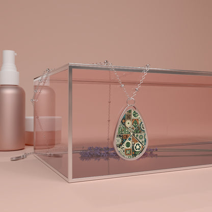 Sustainable Streetwear Sustainability-conscious Urban Style Oval Necklace - 8404 Design-67