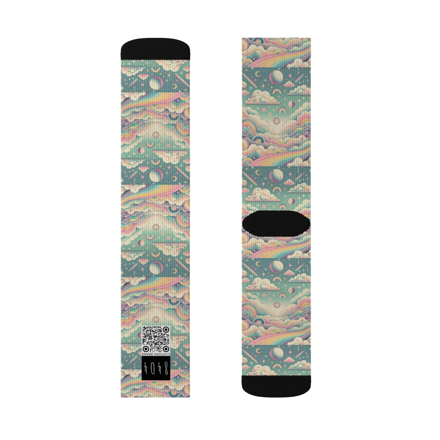 Digital Dreamland Whimsical and Nostalgic Streetwear With a Digital Twist Sublimation Socks - 8404 Design-65