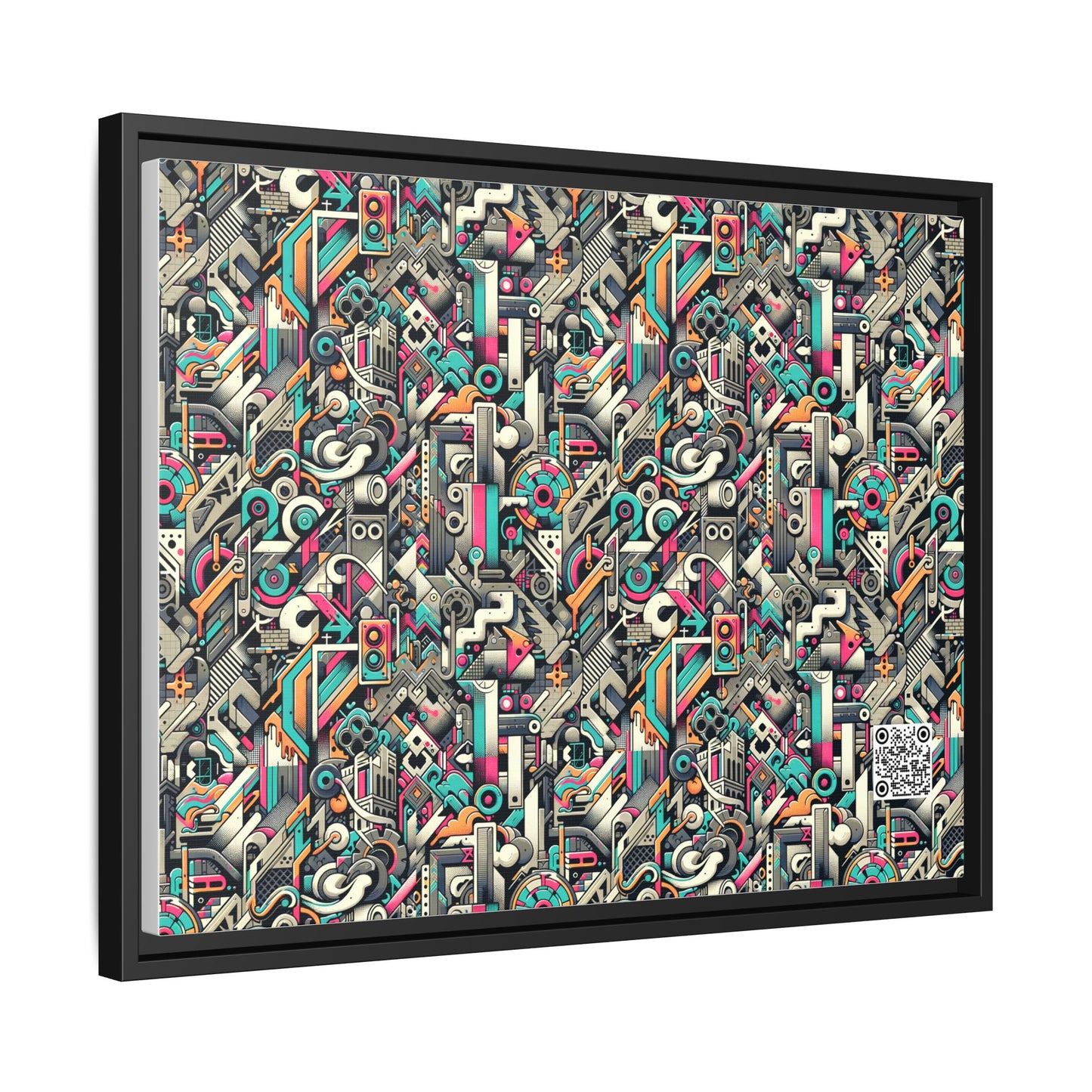 Digital Street Art Urban Street Style Matte Canvas, Framed (multi-color) - 8404 Design-74 A