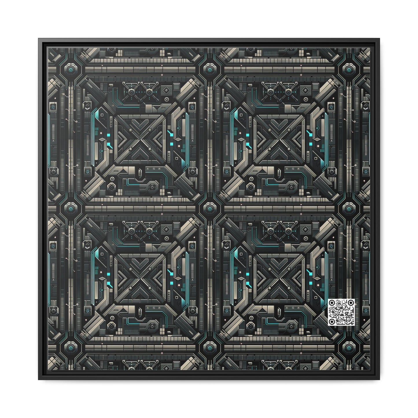 Tech Noir Futuristic Tech Aesthetic with a Dark Twist Matte Canvas, Framed (multi-color) - 8404 Design-59 A