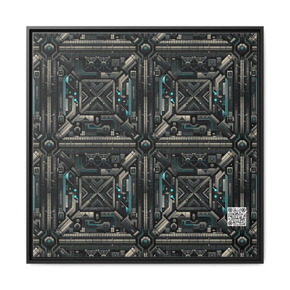 Tech Noir Futuristic Tech Aesthetic with a Dark Twist Matte Canvas, Framed (multi-color) - 8404 Design-59 A