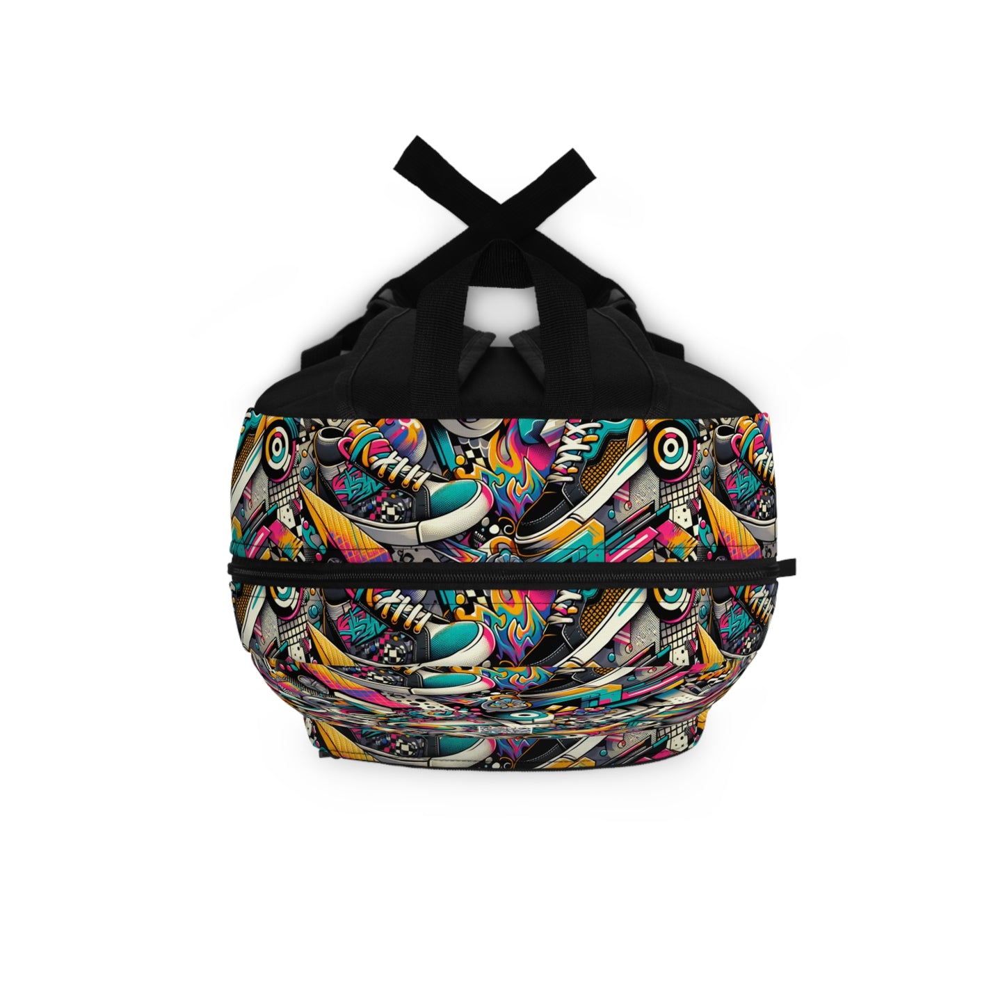Urban Graffiti Fusion Eclectic Street Art Meets Modern Tech Culture Backpack - 8404 Design-55
