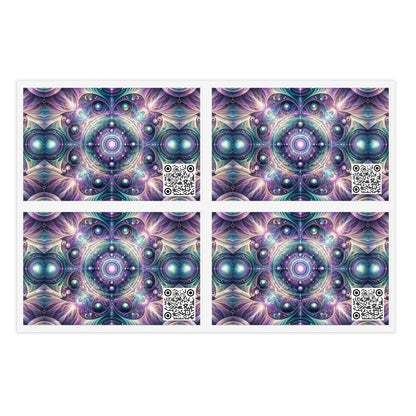 Iridescent Tech Fusion Tech-Forward Streetwear Sticker Sheets - 8404 Design-61