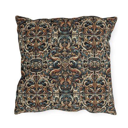 Urban Renaissance Historical Fusion With Street Edge Outdoor Pillow - 8404 Design-59