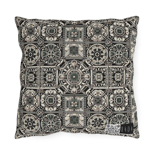 Cyber Garden Party Tech Garden Extravaganza Outdoor Pillow - 8404 Design-45