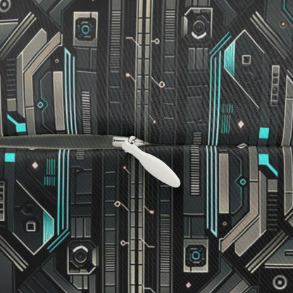 Tech Noir Futuristic Tech Aesthetic with a Dark Twist Spun Polyester Lumbar Pillow - 8404 Design-59 S