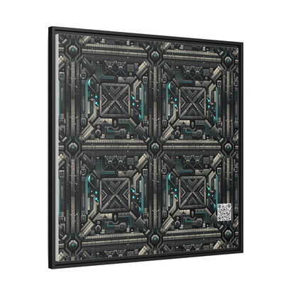 Tech Noir Futuristic Tech Aesthetic with a Dark Twist Matte Canvas, Framed (multi-color) - 8404 Design-59 A