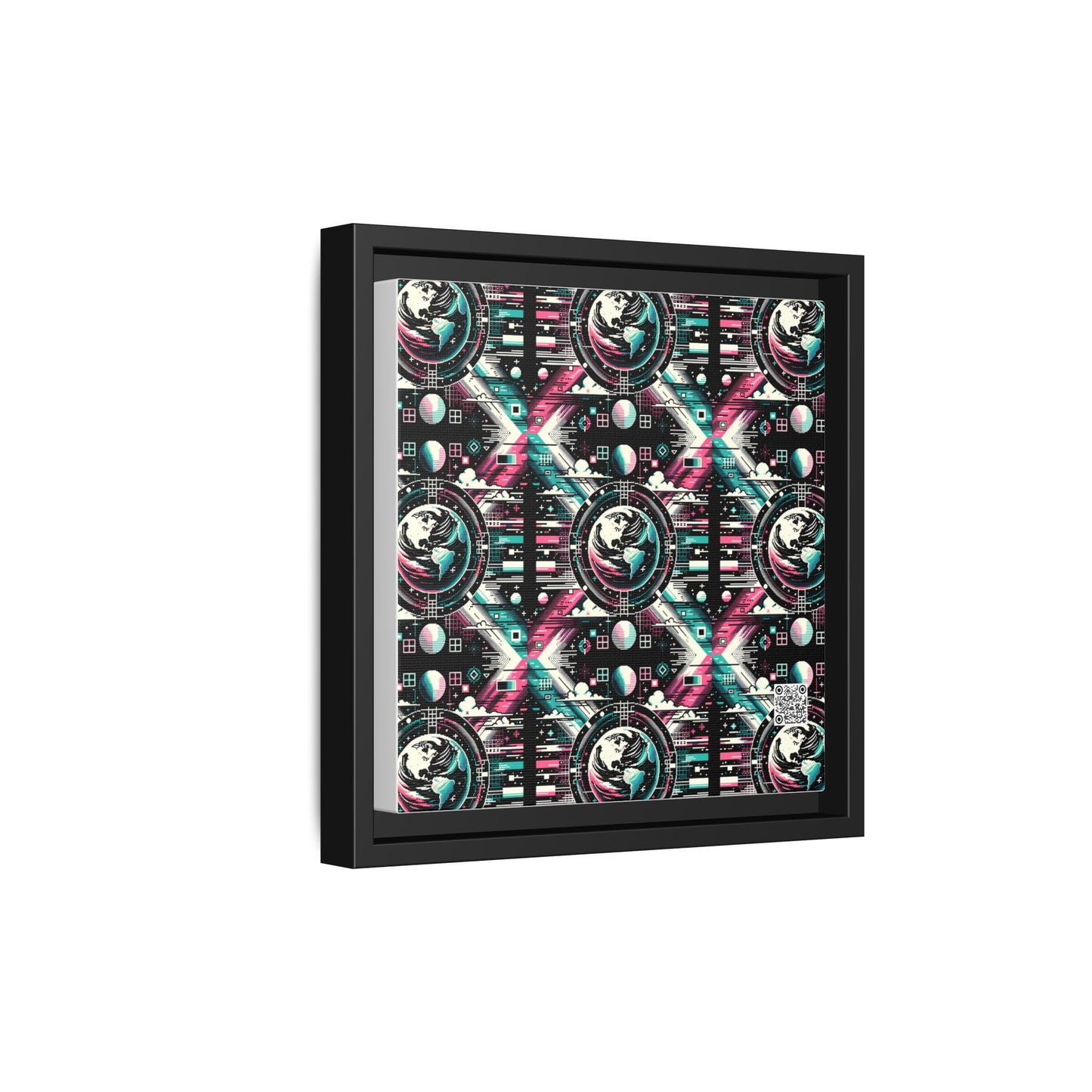 Digital Artistry Digital-native Streetwear Matte Canvas, Framed (multi-color) - 8404 Design-62 B