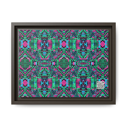 Digital Glitch Vibes Tech-Inspired Streetwear Matte Canvas, Framed (multi-Color) - 8404 Design-71 A