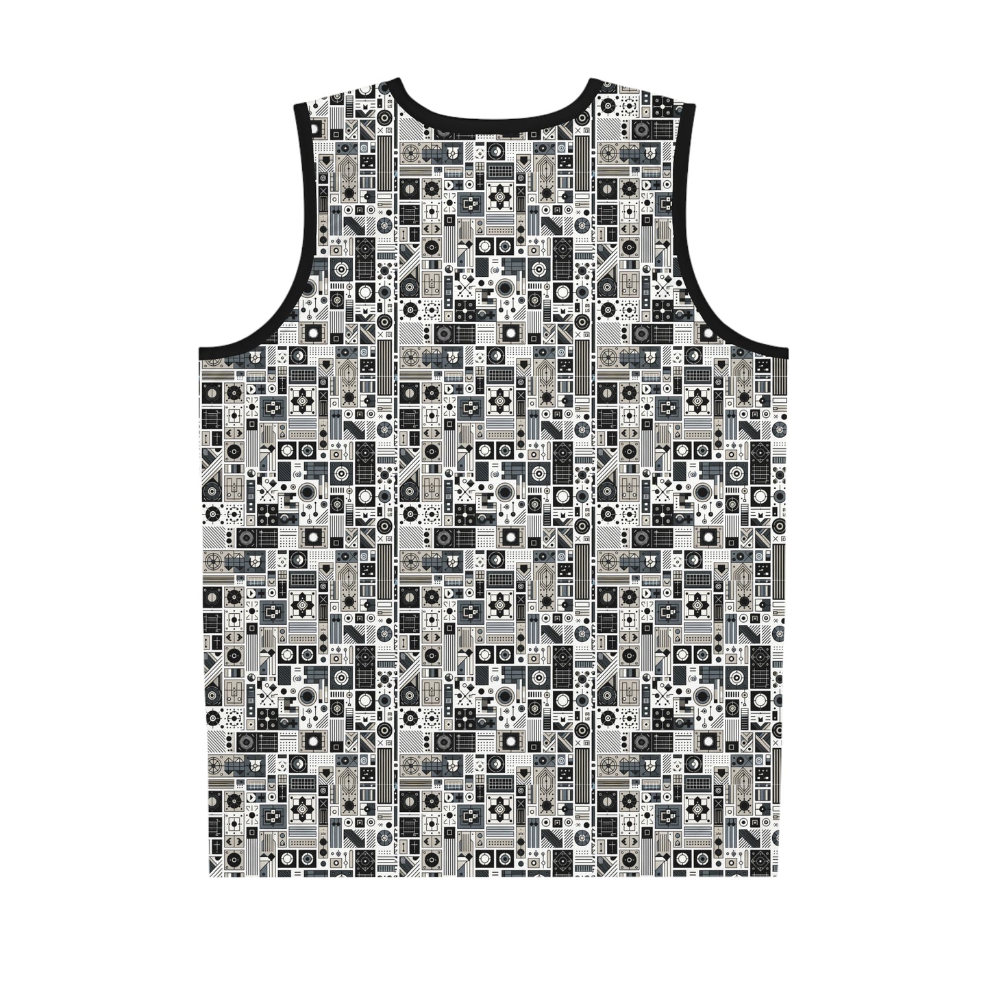 Digital Minimalism Minimalist Tech Basketball Jersey - 8404 Design-45