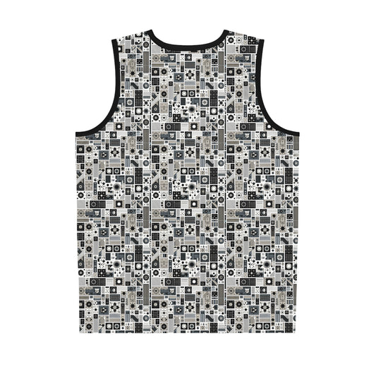 Digital Minimalism Minimalist Tech Basketball Jersey - 8404 Design-45