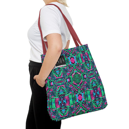 Digital Glitch Vibes Tech-Inspired Streetwear Tote Bag - 8404 Design-71