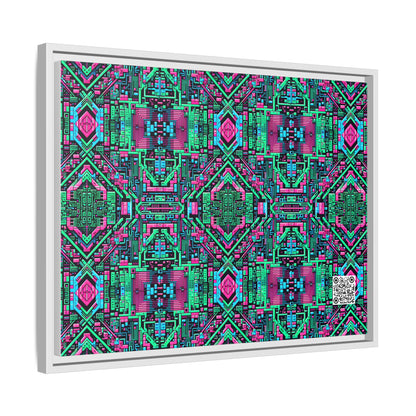 Digital Glitch Vibes Tech-Inspired Streetwear Matte Canvas, Framed (multi-Color) - 8404 Design-71 A