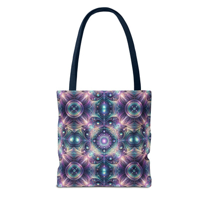 Iridescent Tech Fusion Tech-Forward Streetwear Tote Bag - 8404 Design-61
