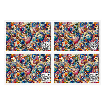 Digital Artistic Expression Artistic Streetwear Sticker Sheets - 8404 Design-49