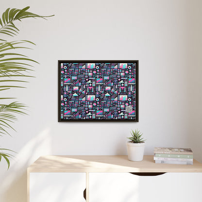 Digital Rebellion Youthful Streetwear with a Rebellious Digital Twist Matte Canvas, Framed (multi-color) - 8404 Design-71 A
