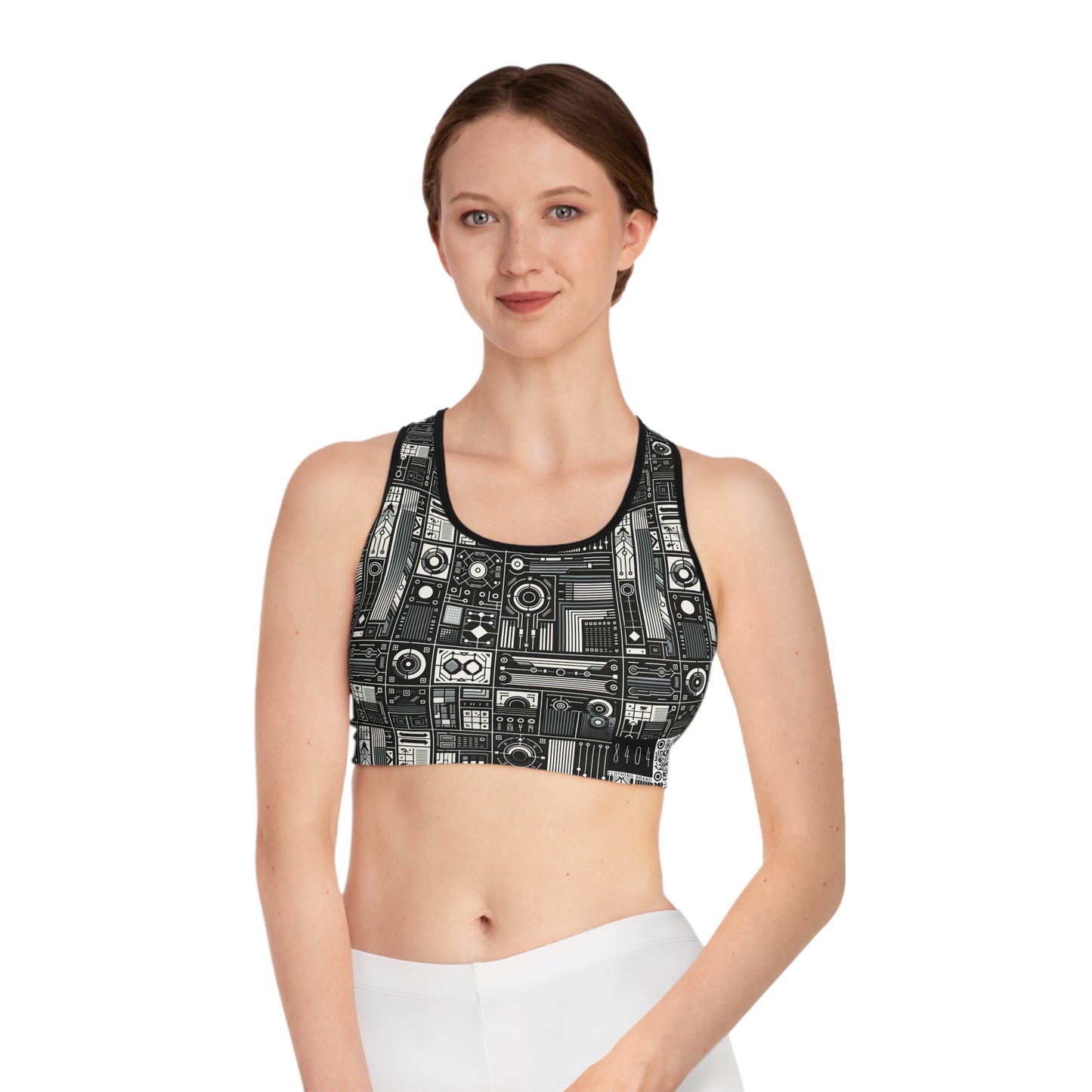 Digital Minimalism Minimalist Tech Sports Bra - 8404 Design-62