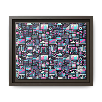 Digital Rebellion Youthful Streetwear with a Rebellious Digital Twist Matte Canvas, Framed (multi-color) - 8404 Design-71 B