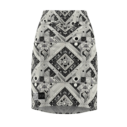 Tech Minimalism Minimalist Tech Women's Pencil Skirt - 8404 Design-54