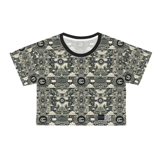 Cyber Garden Party Tech Garden Extravaganza Crop Tee - 8404 Design-54
