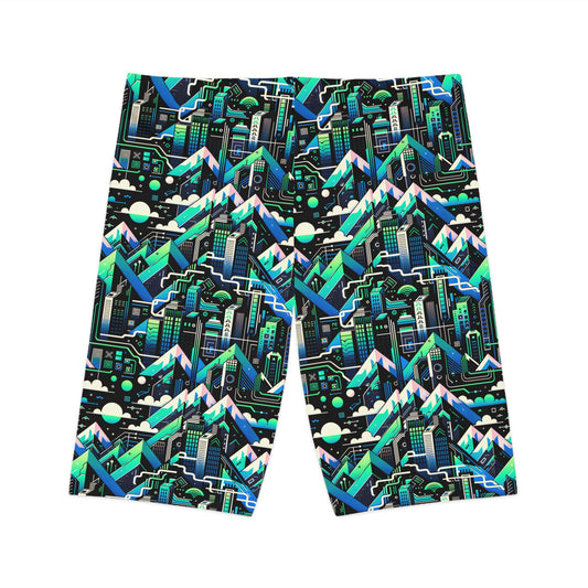 Digital Adventure Graphics Digital Explorer Women's Bike Shorts - 8404 Design-55
