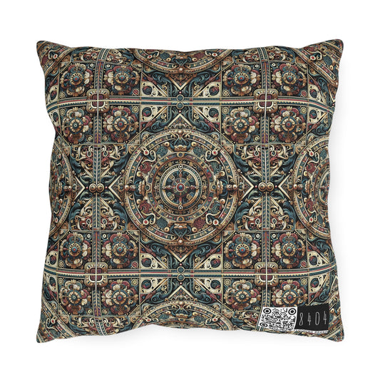 Urban Renaissance Historical Fusion With Street Edge Outdoor Pillow - 8404 Design-57