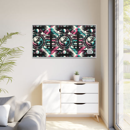 Digital Artistry Digital-native Streetwear Matte Canvas, Framed (multi-color) - 8404 Design-62 B