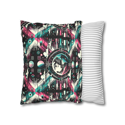 Digital Artistry Digital-native Streetwear Faux Suede Square Pillowcase - 8404 Design-62