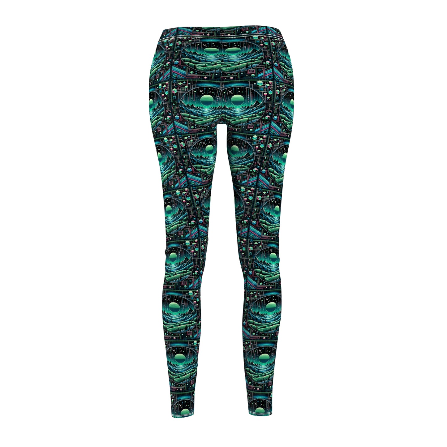 Digital Adventure Graphics Digital Explorer Women's Cut & Sew Casual Leggings - 8404 Design-59