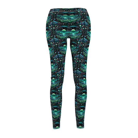 Digital Adventure Graphics Digital Explorer Women's Cut & Sew Casual Leggings - 8404 Design-59