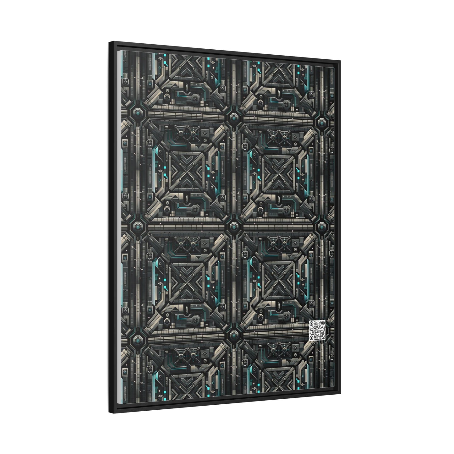Tech Noir Futuristic Tech Aesthetic with a Dark Twist Matte Canvas, Framed (multi-color) - 8404 Design-59 A