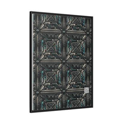 Tech Noir Futuristic Tech Aesthetic with a Dark Twist Matte Canvas, Framed (multi-color) - 8404 Design-59 A