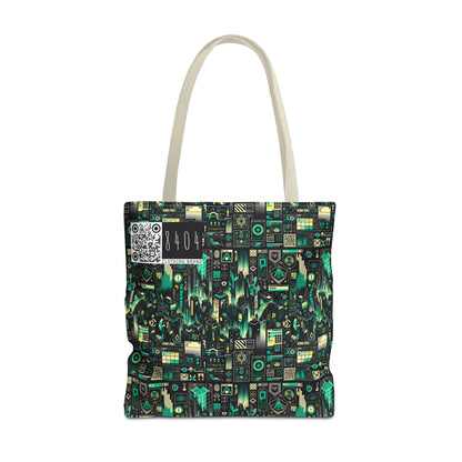 Digital Dystopia Tech Noir Tote Bag - 8404 Design-63