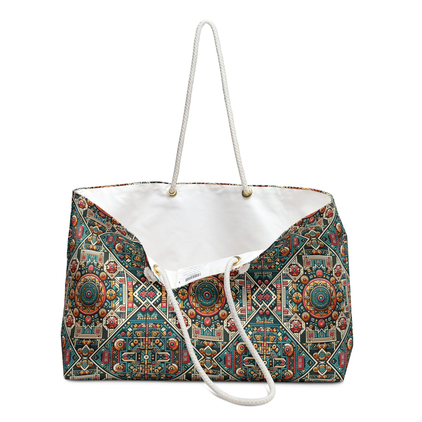Cultural Fusion Tech Blend of Cultural Heritage With Tech-Inspired Elements Weekender Bag - 8404 Design-74