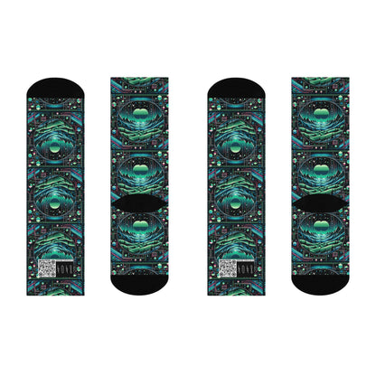 Digital Adventure Graphics Digital Explorer Cushioned Crew Socks - 8404 Design-59