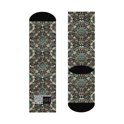 Neo-Dandyism Modern Dandy Streetwear Cushioned Crew Socks - 8404 Design-56
