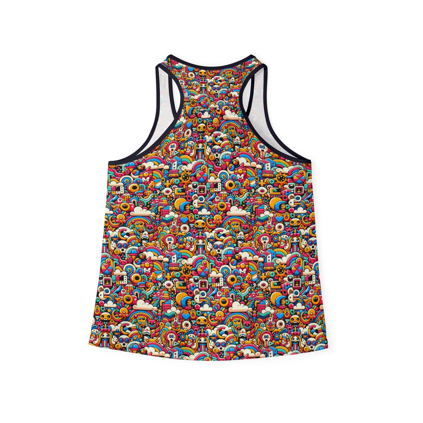 Neon Pop Playful Pop Culture Mashup Women's Tank Top - 8404 Design-62