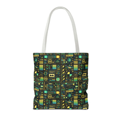 Digital Dystopia Tech Noir Tote Bag - 8404 Design-57