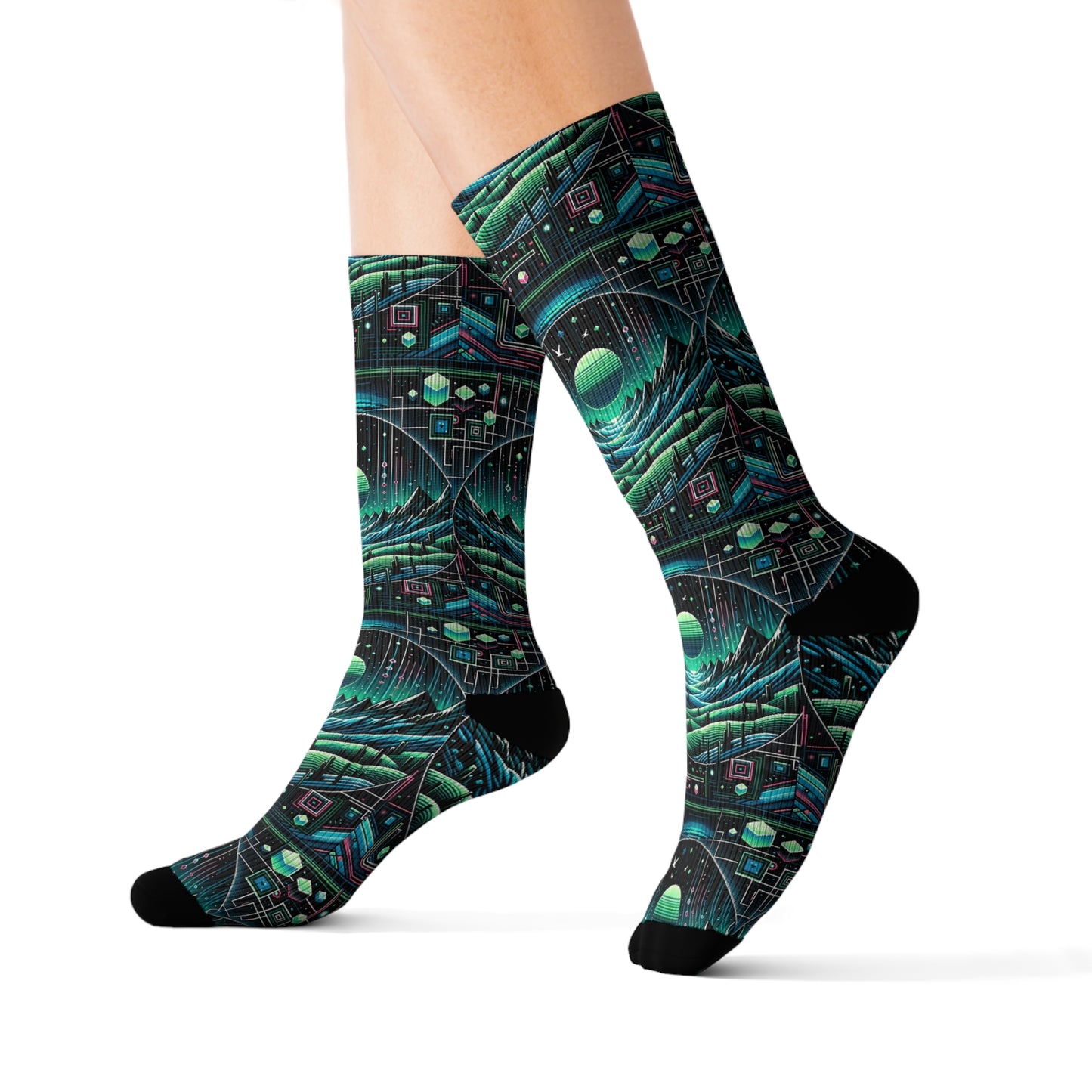 Digital Adventure Graphics Digital Explorer Sublimation Socks - 8404 Design-59