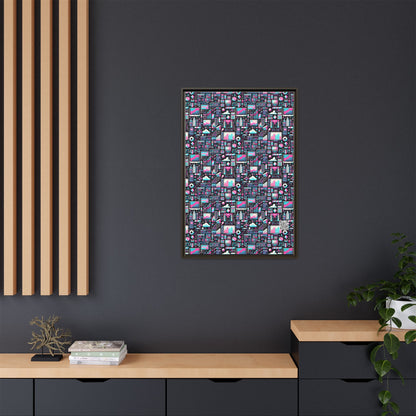 Digital Rebellion Youthful Streetwear with a Rebellious Digital Twist Matte Canvas, Framed (multi-color) - 8404 Design-71 A