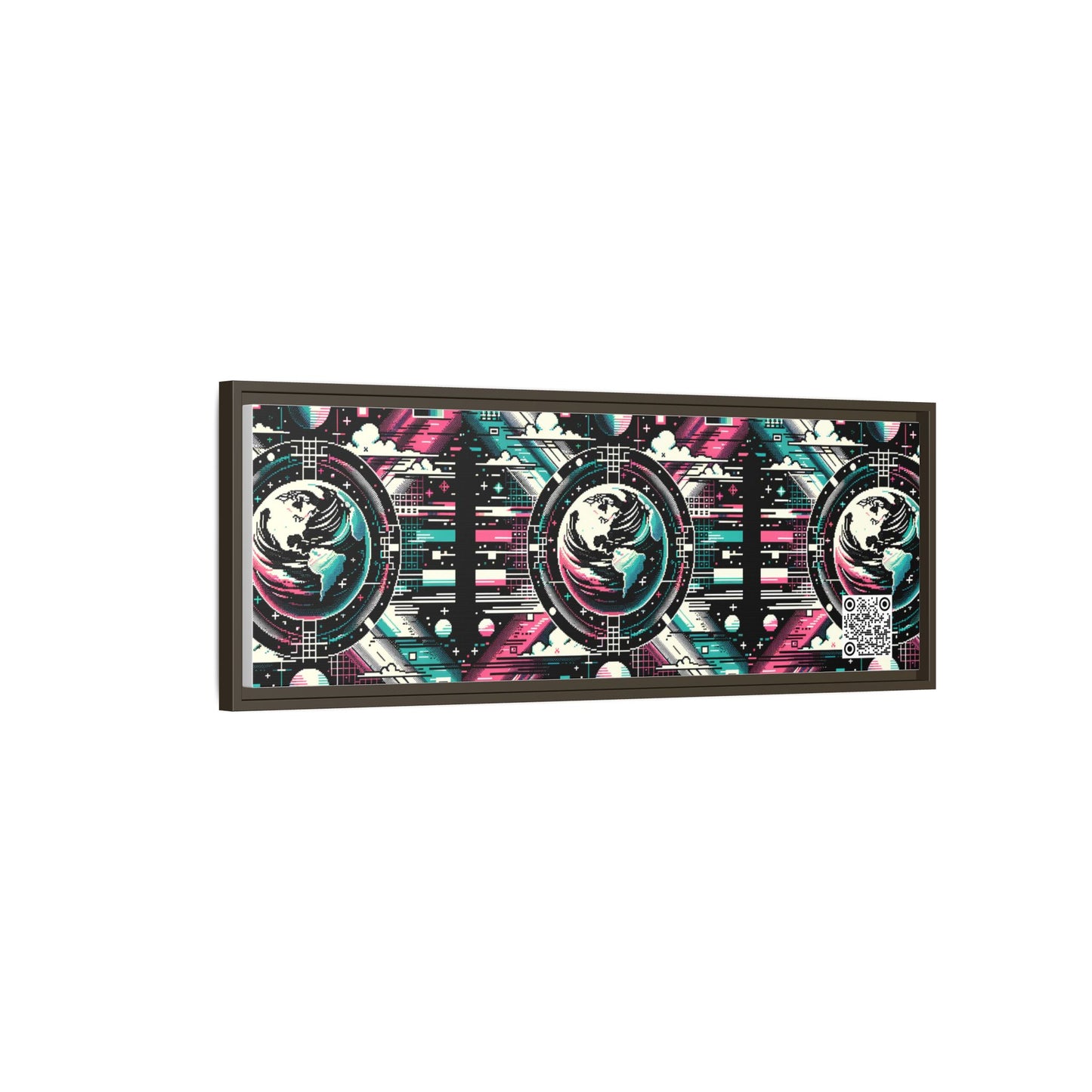 Digital Artistry Digital-native Streetwear Matte Canvas, Framed (multi-color) - 8404 Design-62 B