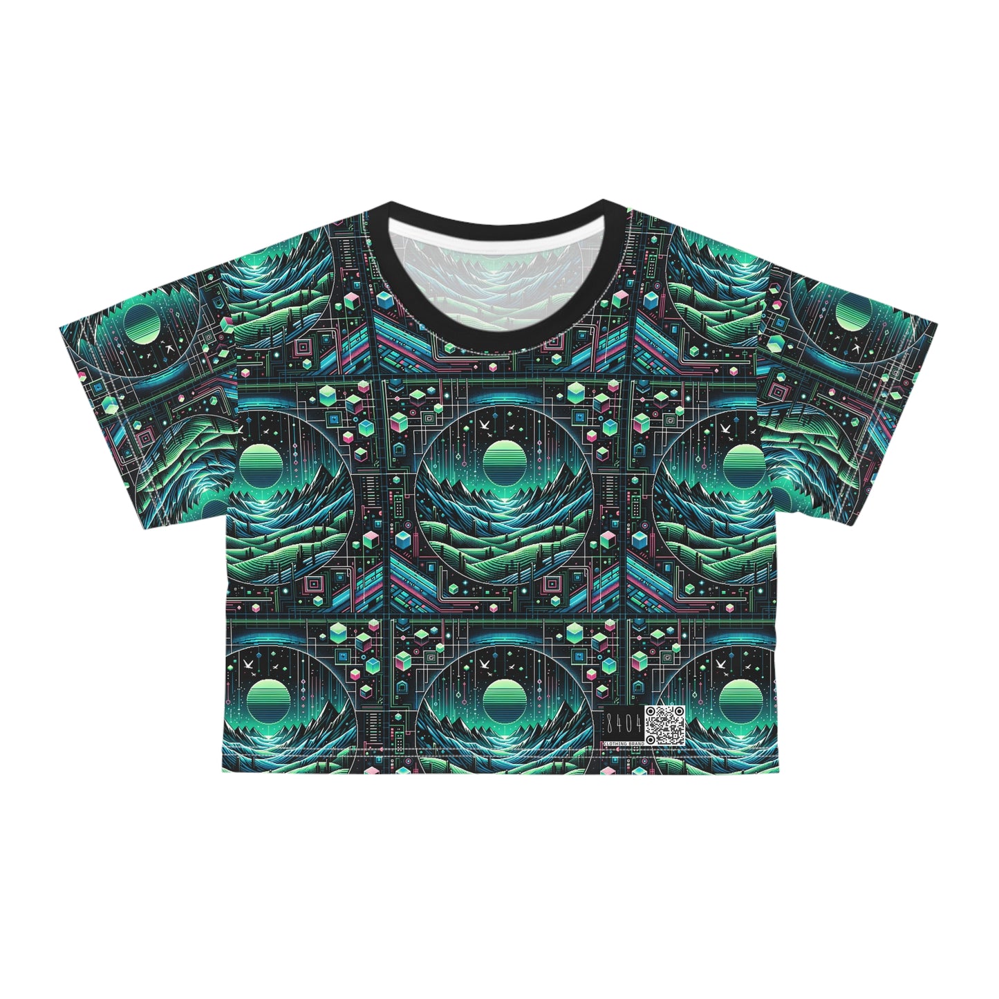 Digital Adventure Graphics Digital Explorer Crop Tee - 8404 Design-59