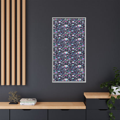 Digital Rebellion Youthful Streetwear with a Rebellious Digital Twist Matte Canvas, Framed (multi-color) - 8404 Design-71 B